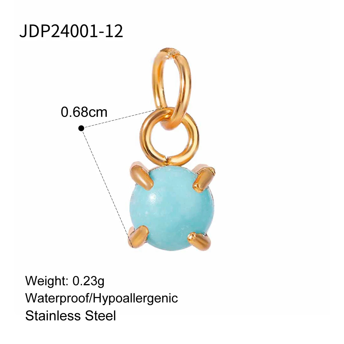 Coral Zirconia Pendant Charms