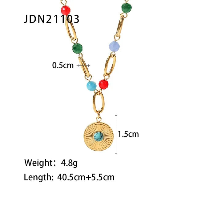Chic Gold-Plated Pendant Necklace