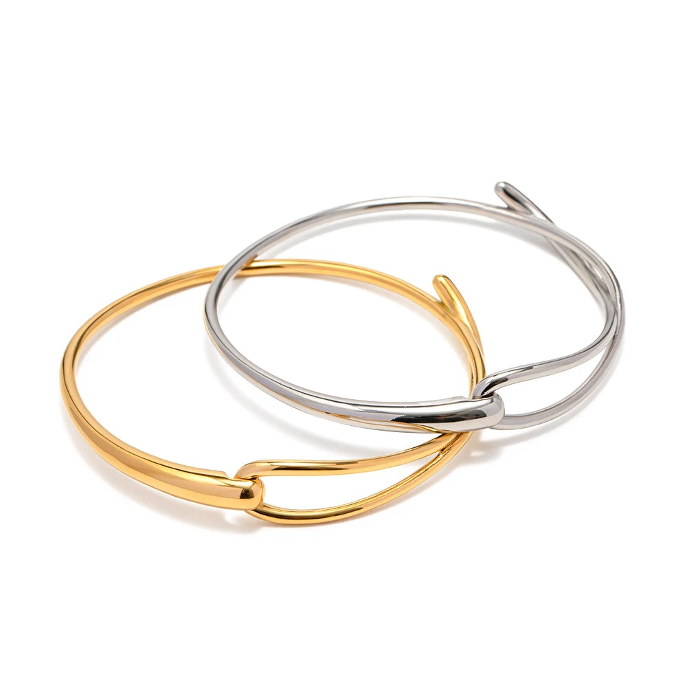Simple Gold-Plated Stainless Bracelet