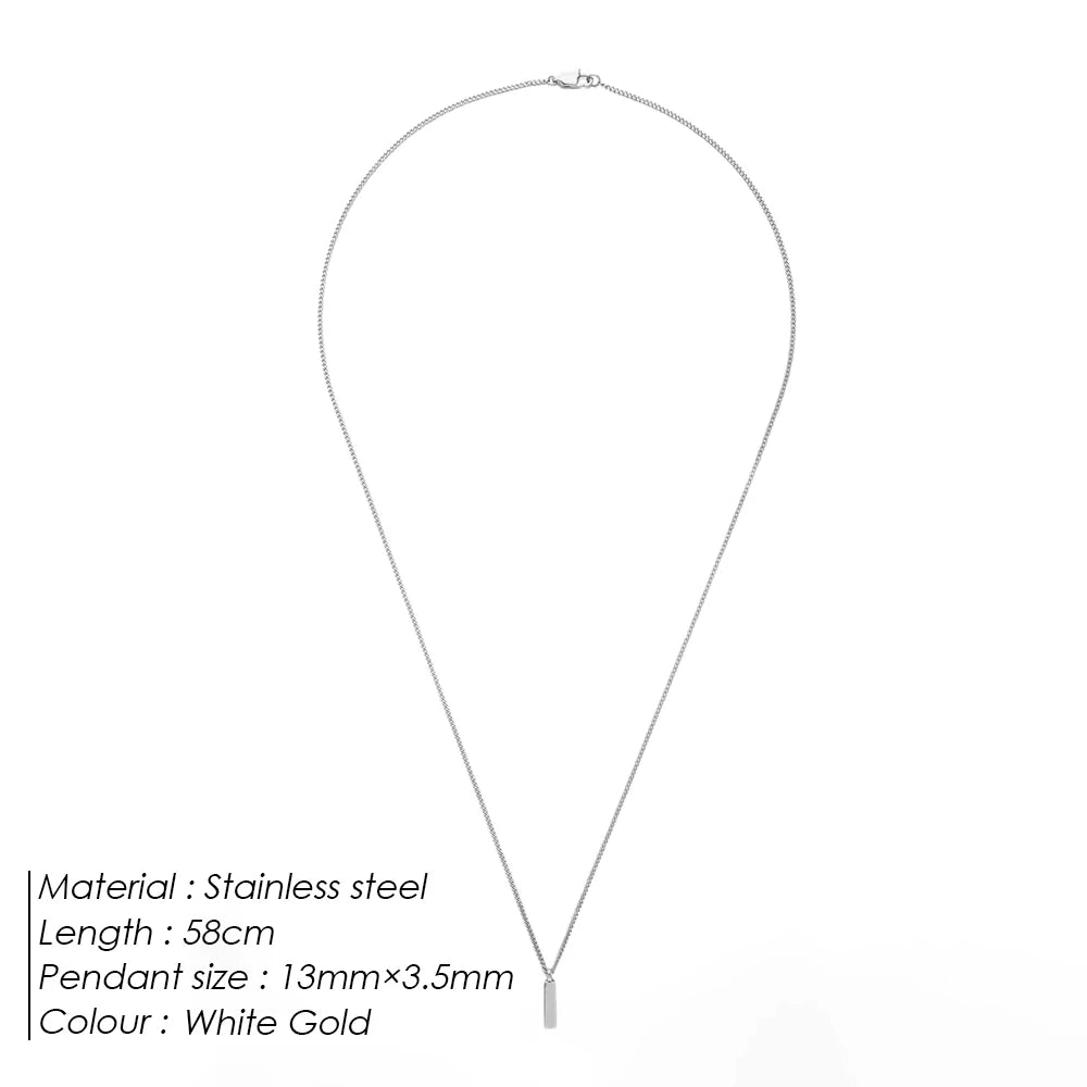 Minimal Pendant Titanium Necklace