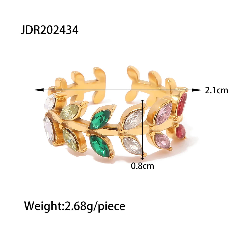 Gold Plated Leaf Ring