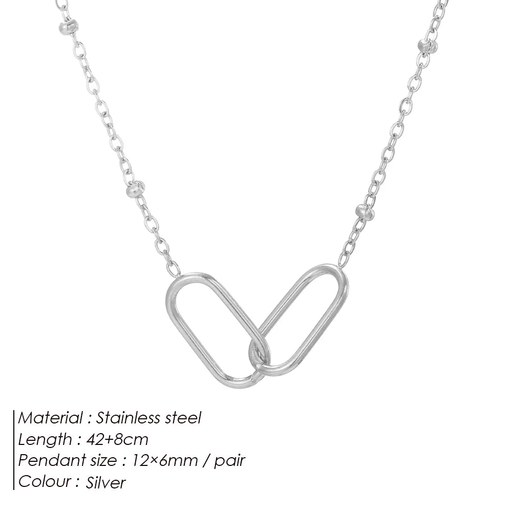 Infinity Link Paperclip Necklace