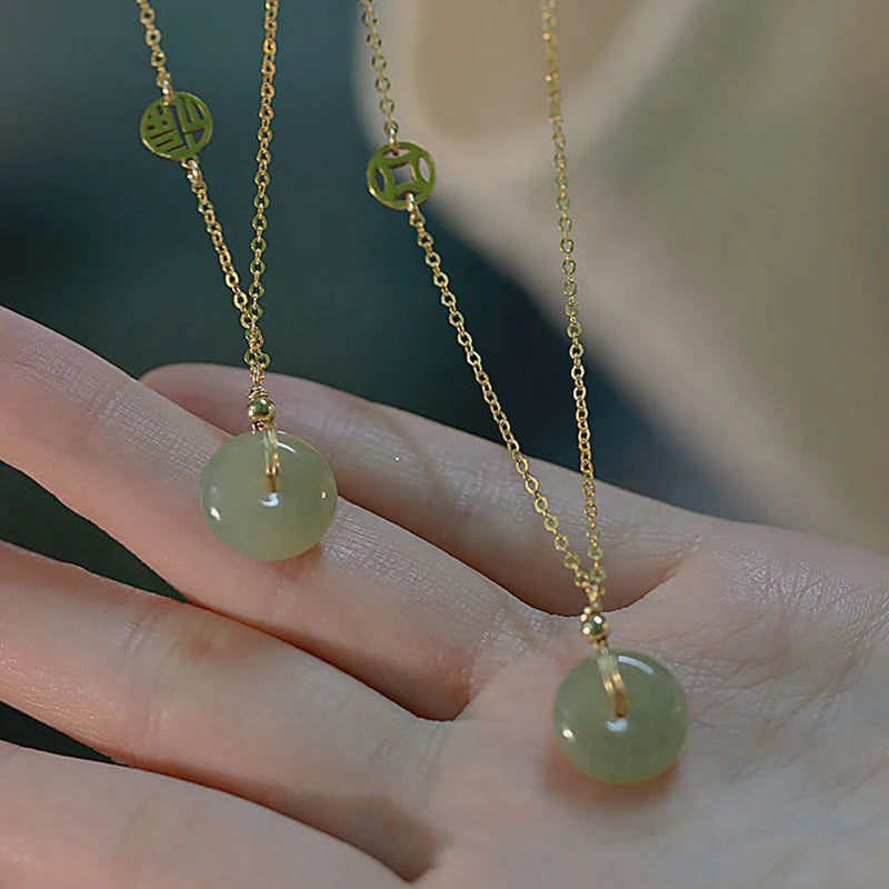 Hetian Jade Bead Necklace