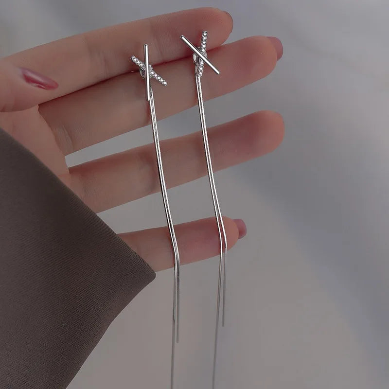 Geometric Silver Earrings