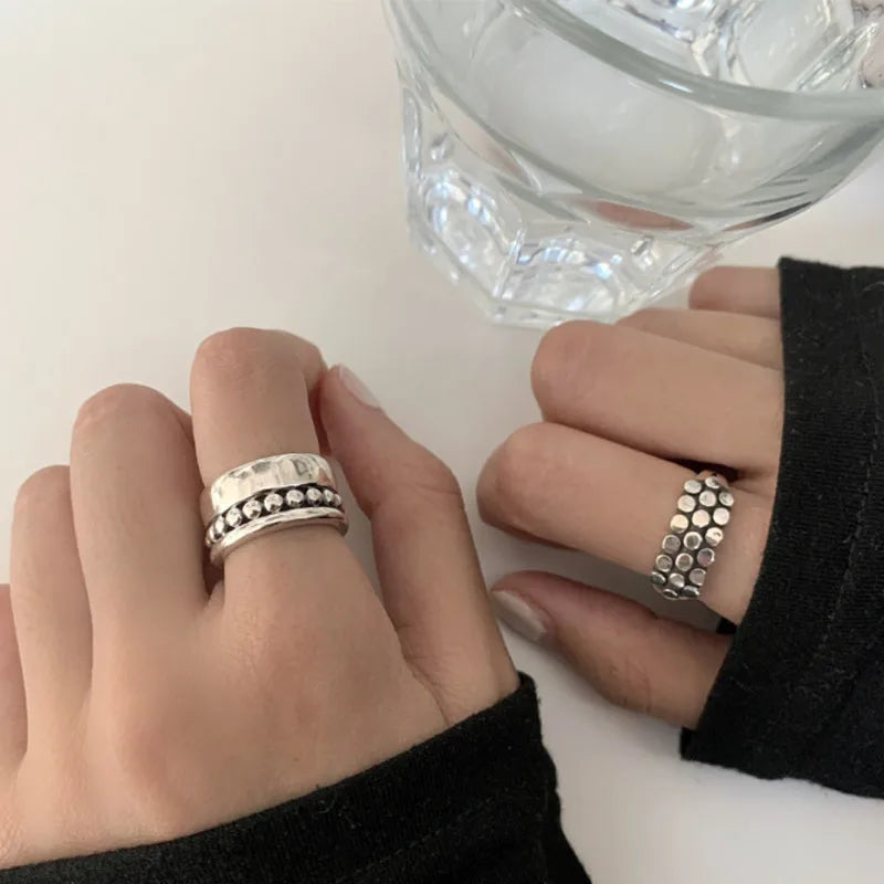 Geometric Bead Layered Ring