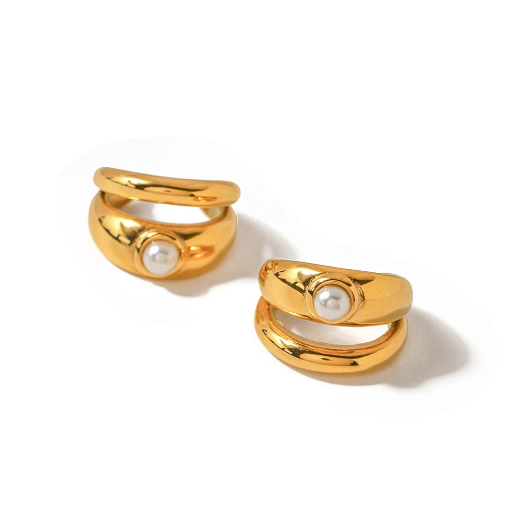 Pearl Double Layer Ear Cuff