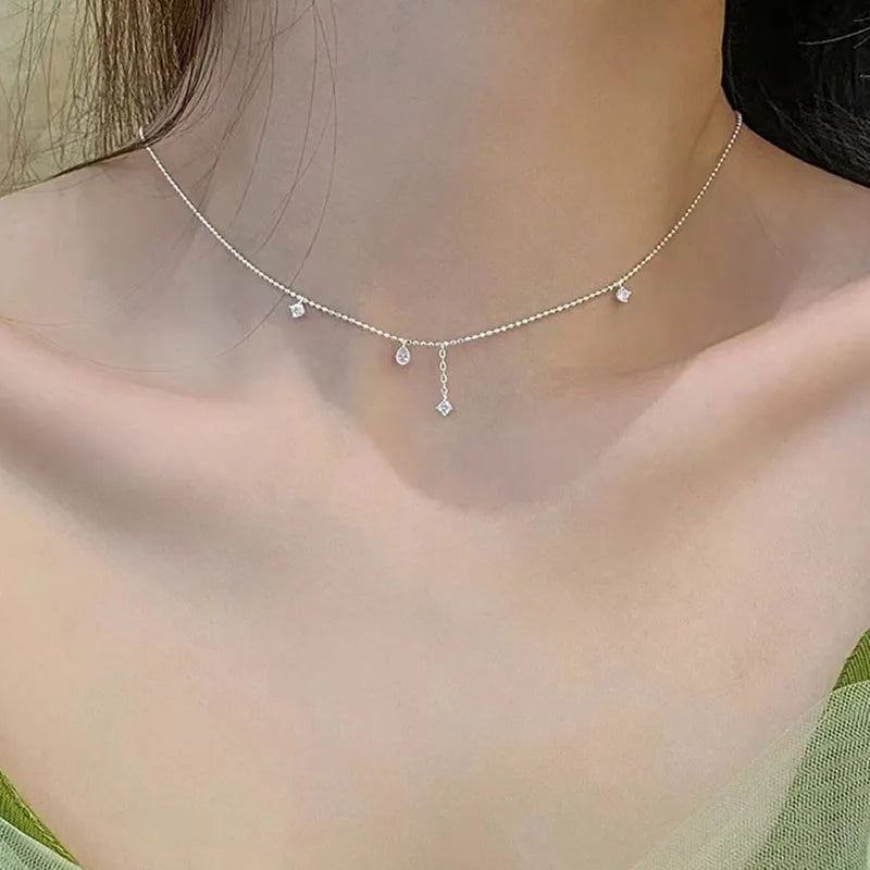 Water Drop Pendant Choker