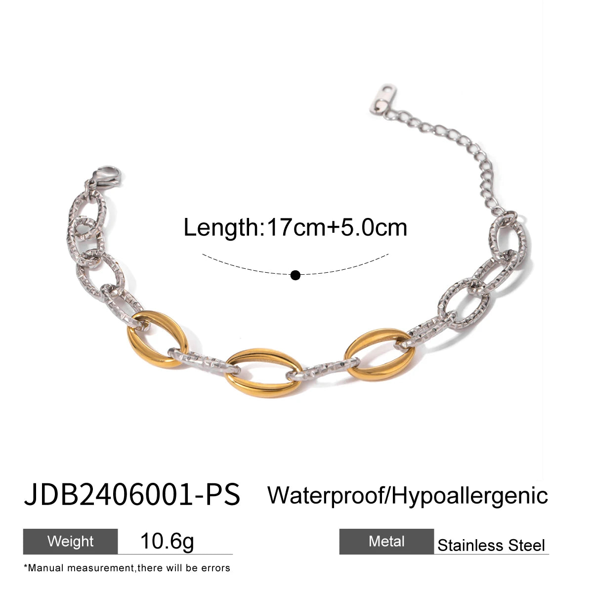Minimalist Gold Silver Chain Bangle
