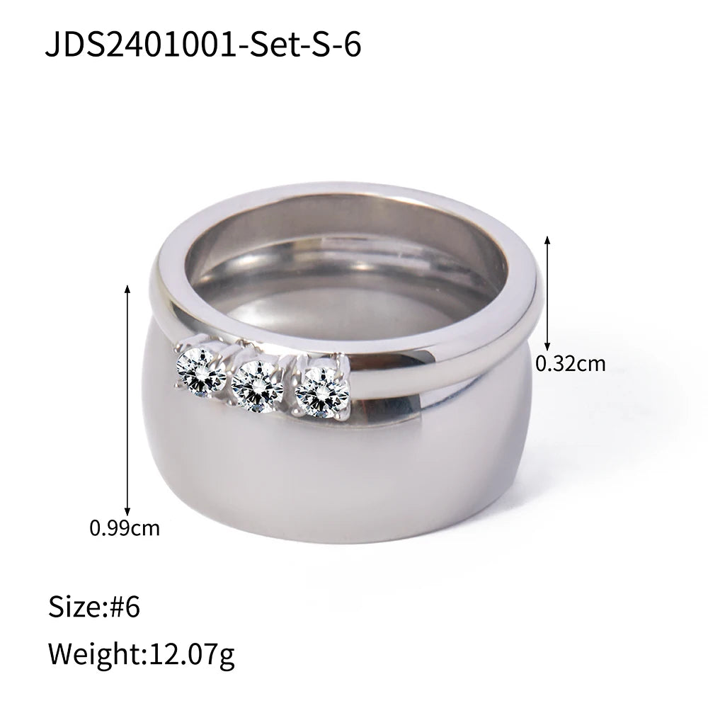 Gold Coil Ring Set