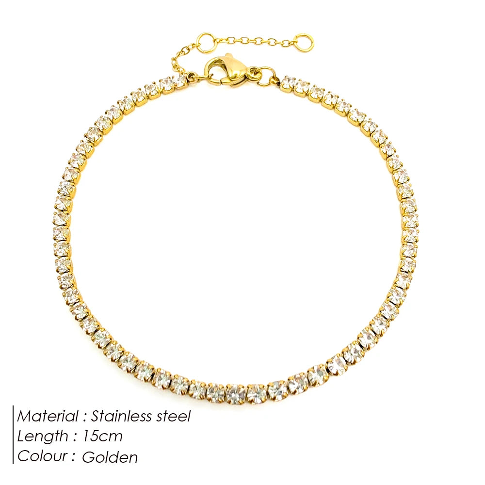 Gold Plated Sparkling Zirconia Bracelet