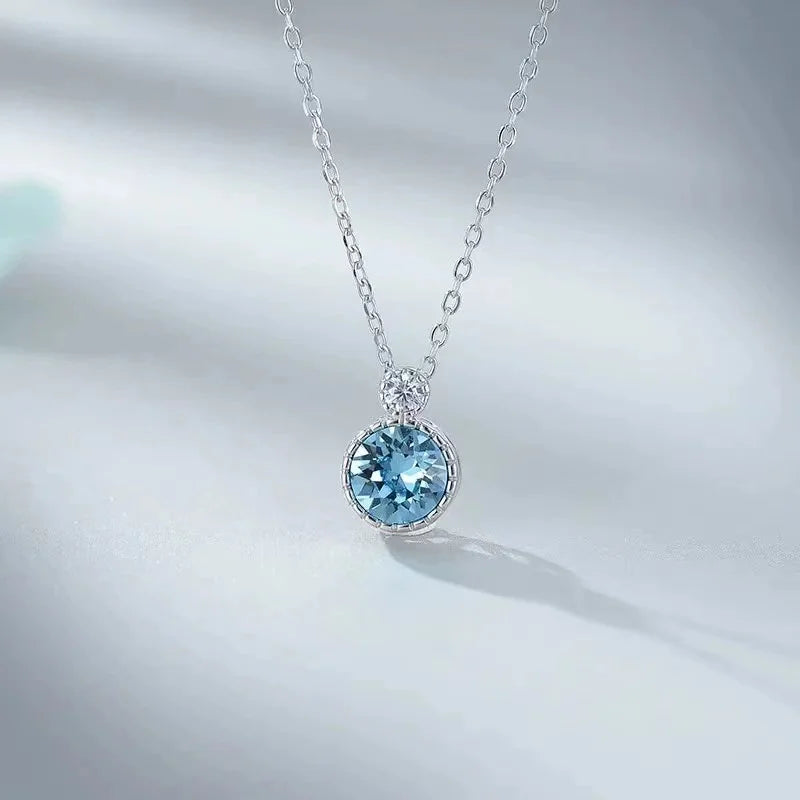 Blue Zirconia Pendant Choker