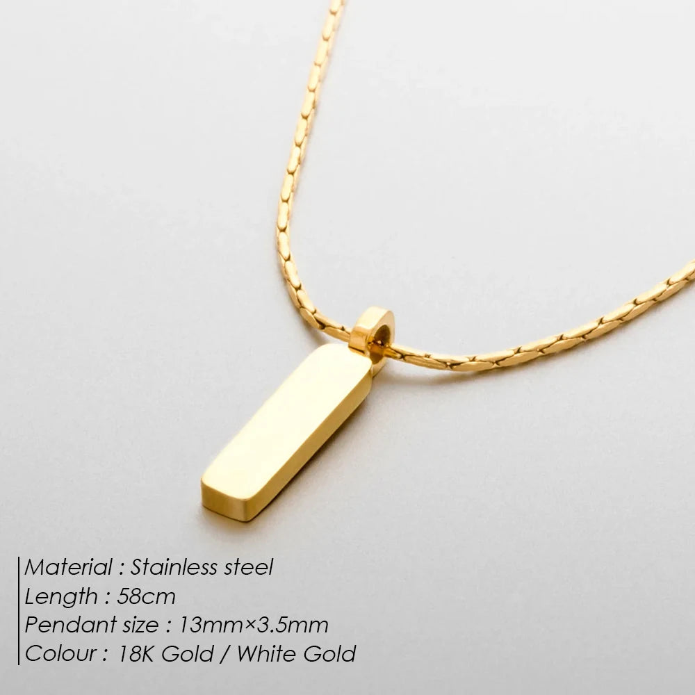Men's Stainless Steel Wire Pendant Necklace