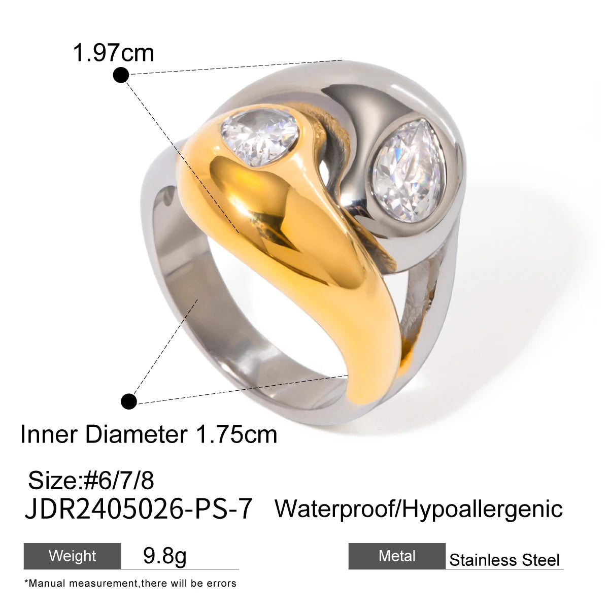 Zirconia Geometric Ring