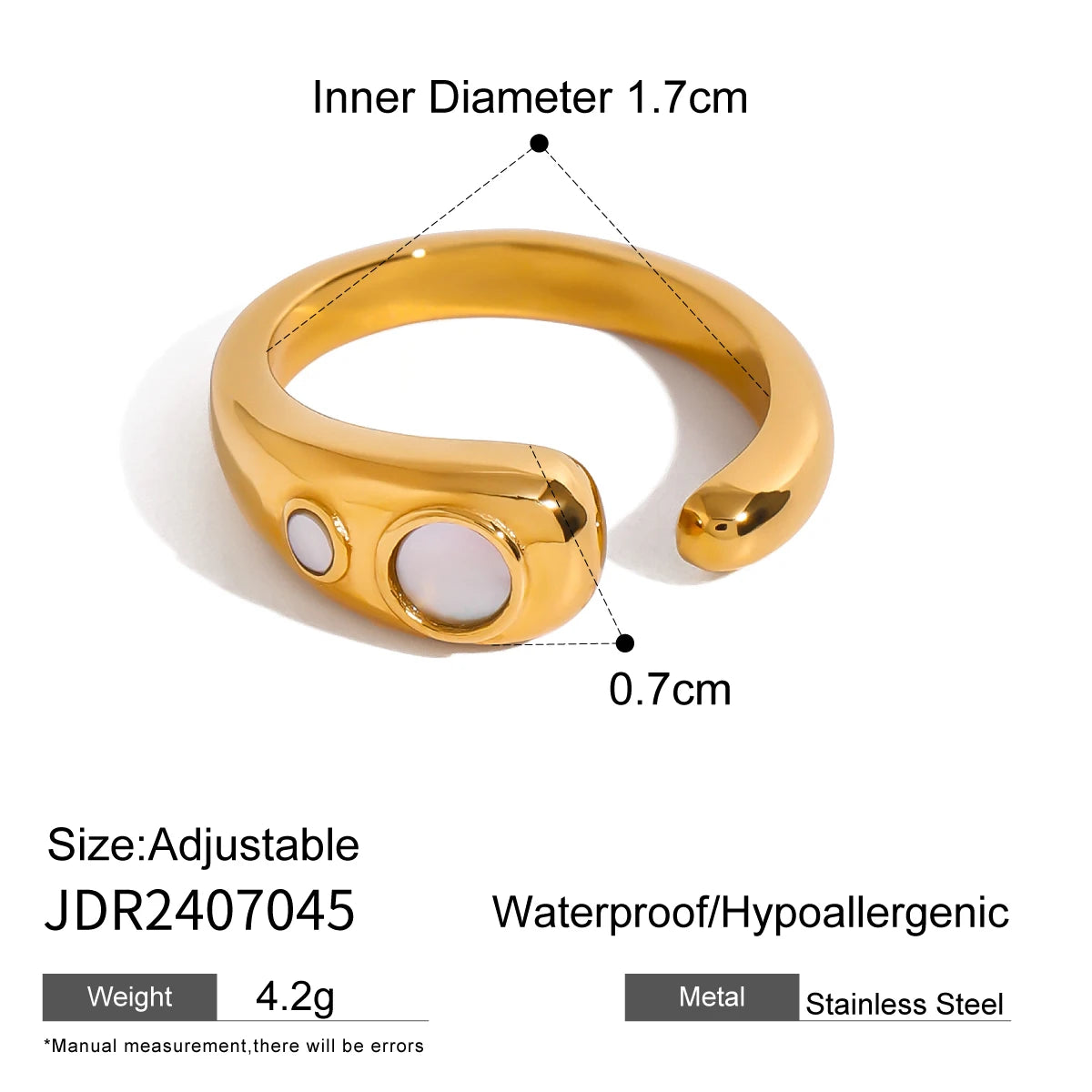 Gold Shell Open Ring