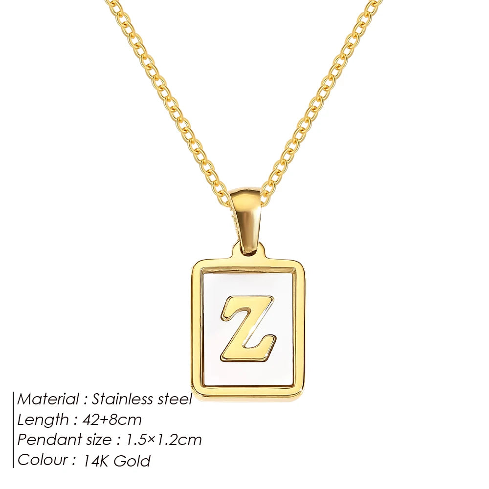 Gold Plated Initials Necklace