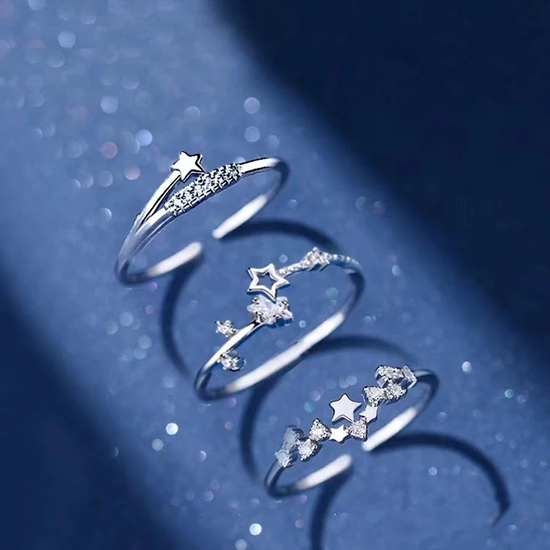 Star Zirconia Silver Ring