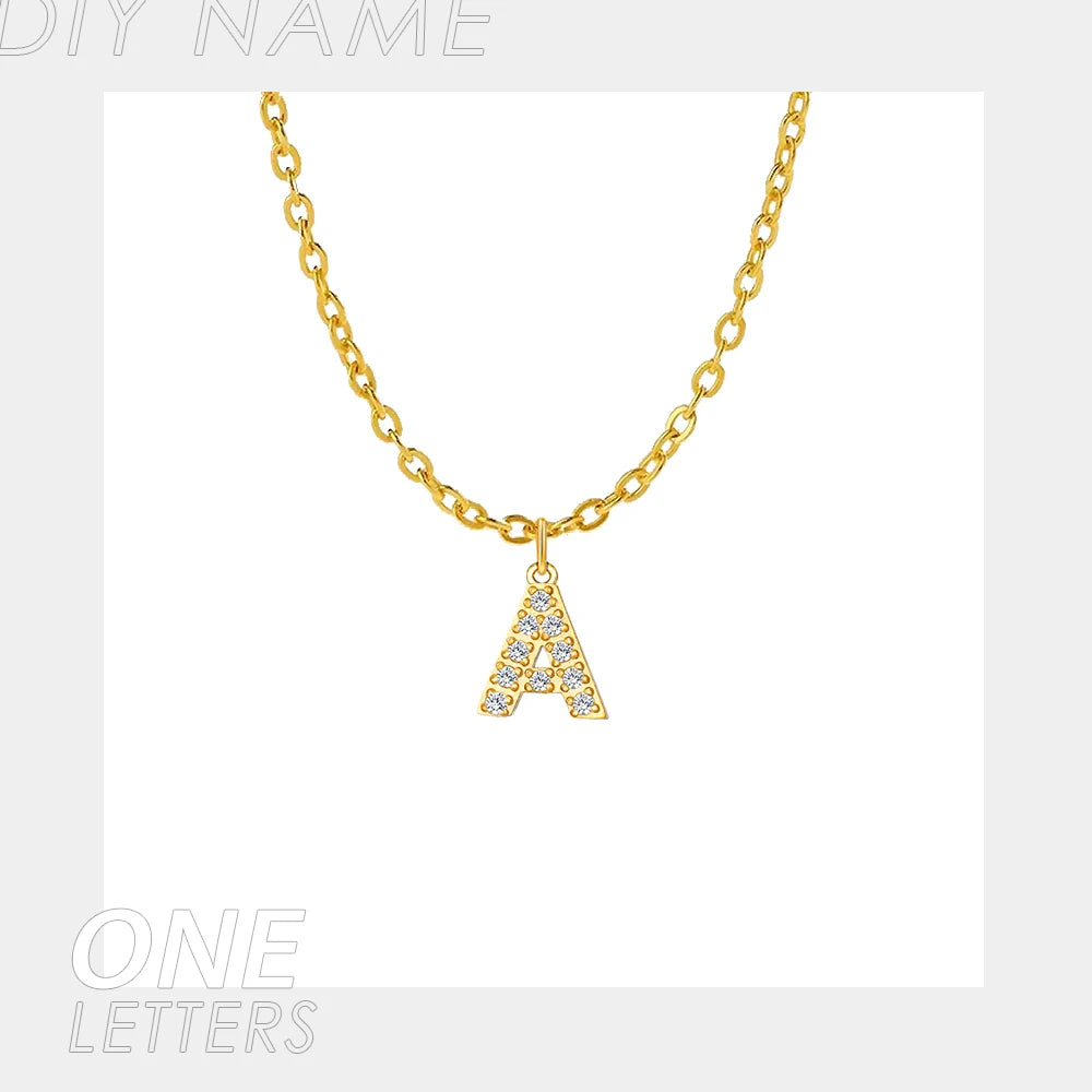 Personalized Zircon Name Choker Necklace