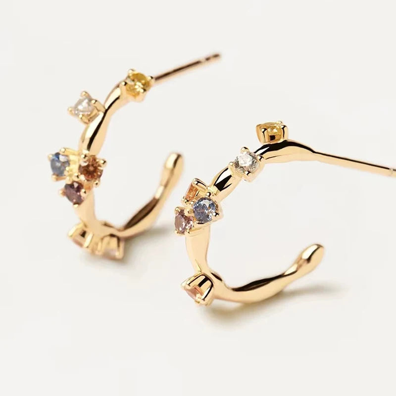 Colorful Zircon Earrings