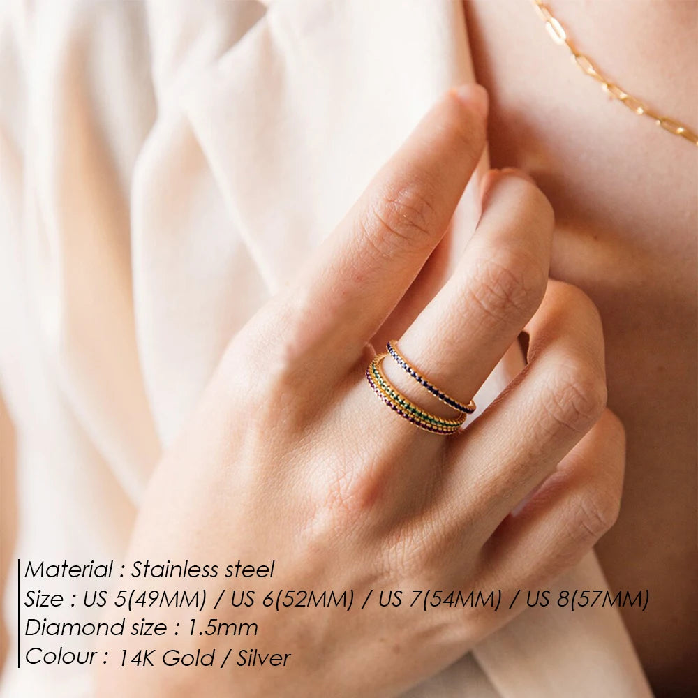 Rhinestone Birthstone Zodiac Ring