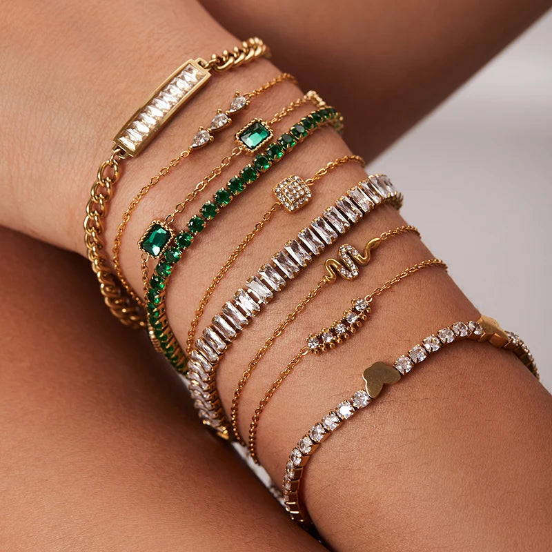 Cubic Zirconia Crystal Bracelet