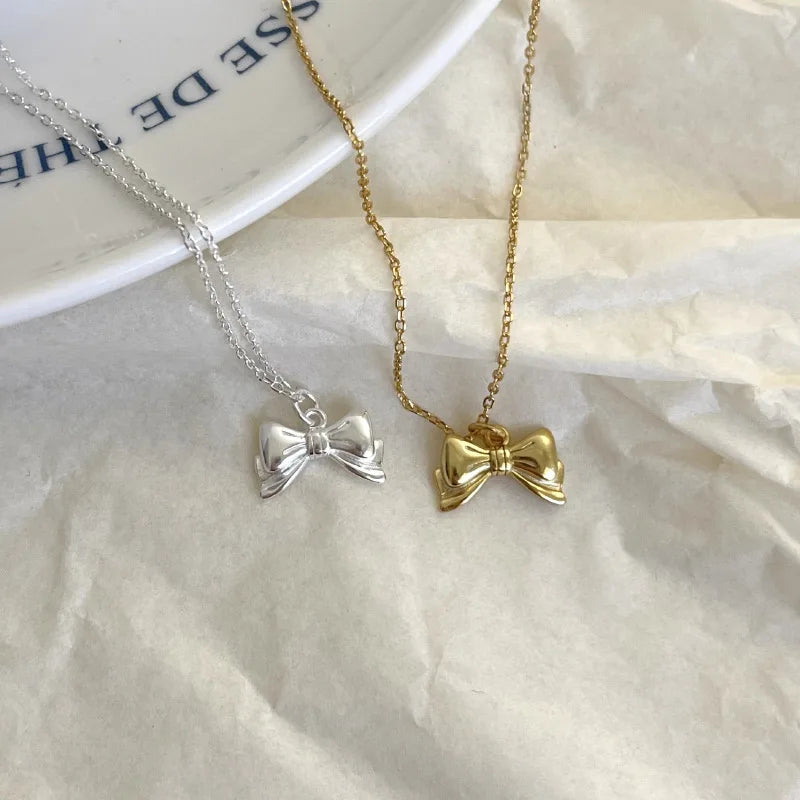 Sterling Bow Knot Choker