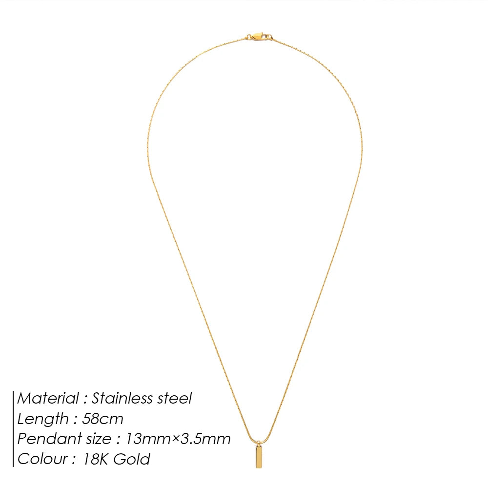 Men's Stainless Steel Wire Pendant Necklace