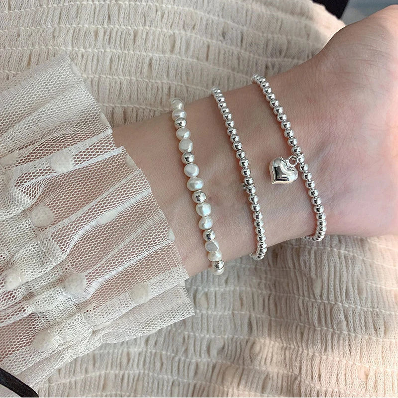 Star Heart Pearl Bracelet