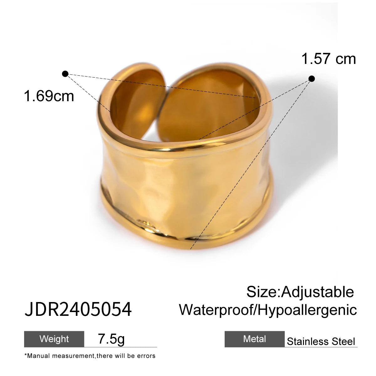 Hammered Wide Ring