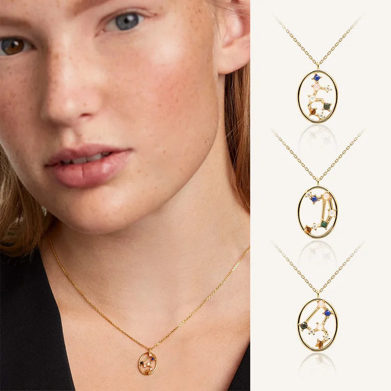 Twelve Constellation Pendant Choker