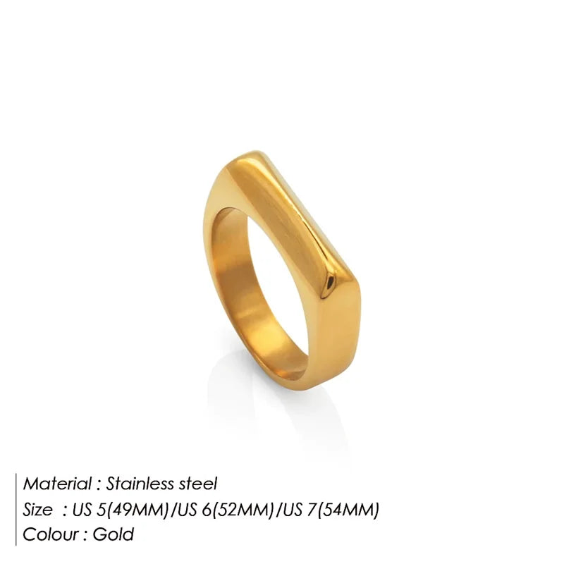 Gold Punk Hip Hop Ring