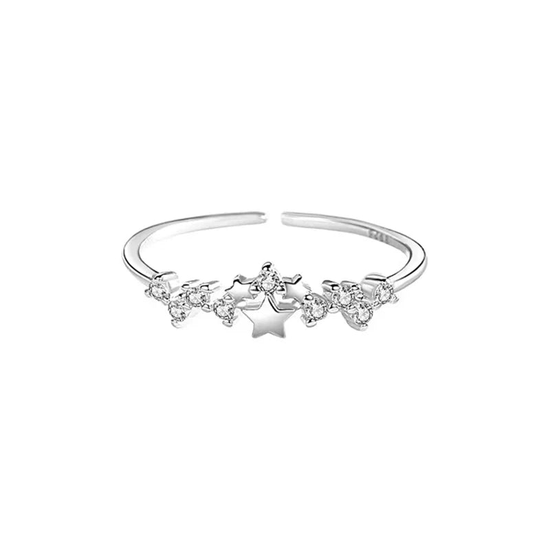 Star Zirconia Silver Ring