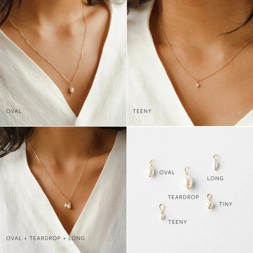 5PCS Freshwater Pearl Necklace Set