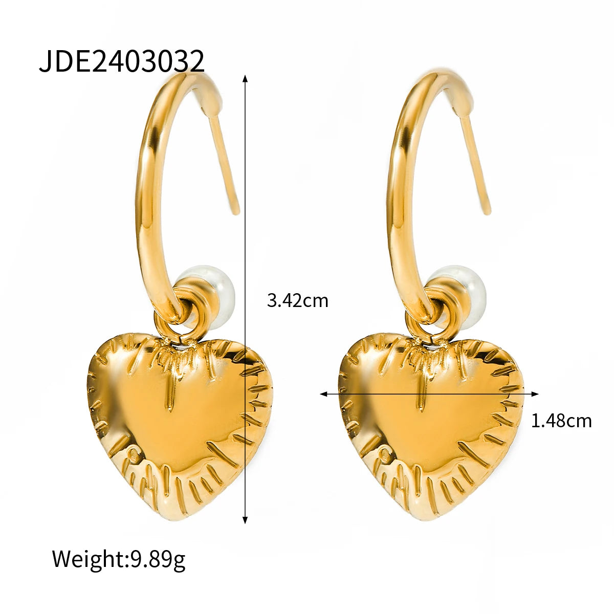 Stars & Heart Drop Earrings