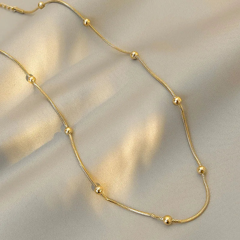 Round Bead Choker Necklace
