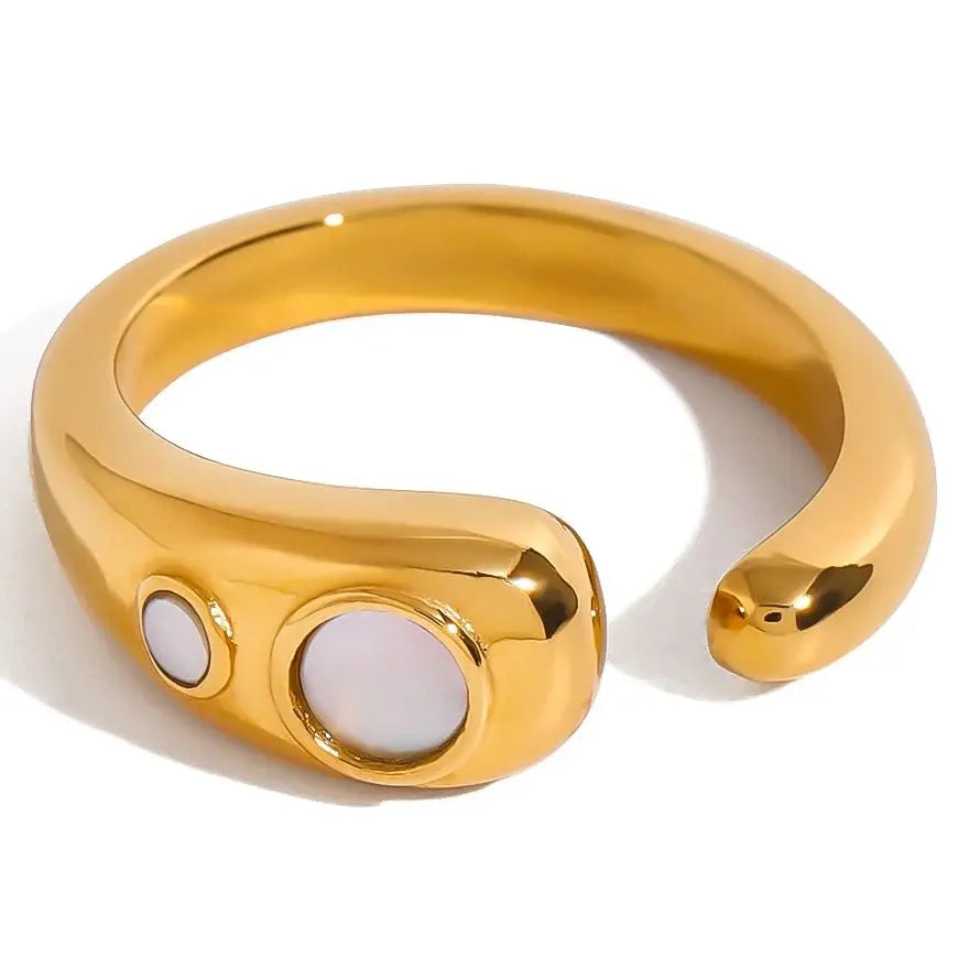 Gold Shell Open Ring