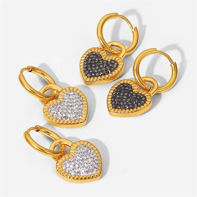 Heart Lock Geometric Earrings