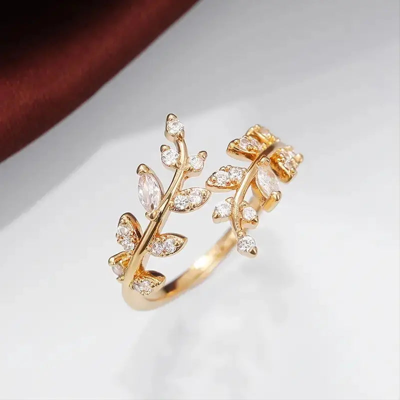 Tree Branch Zirconia Ring