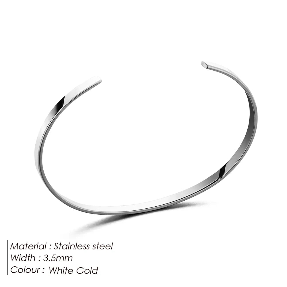 Unisex Stainless Steel Cuff Bracelet