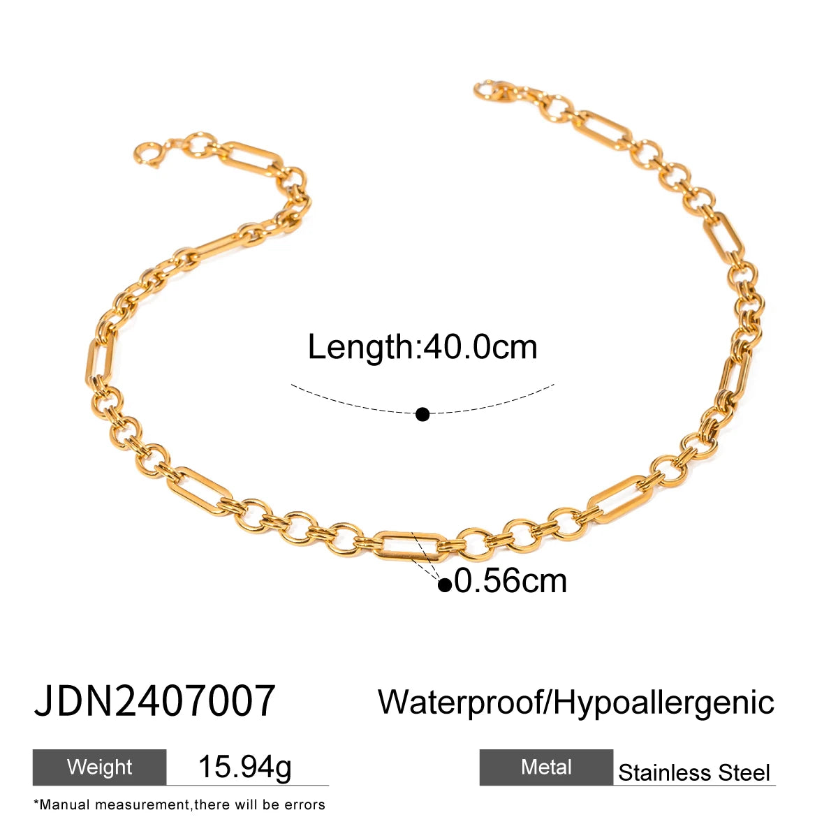 Hollow Chain Gold Necklace