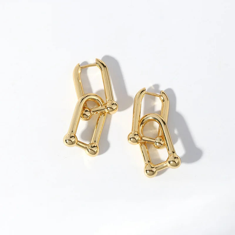 U-Shaped Silver Earrings