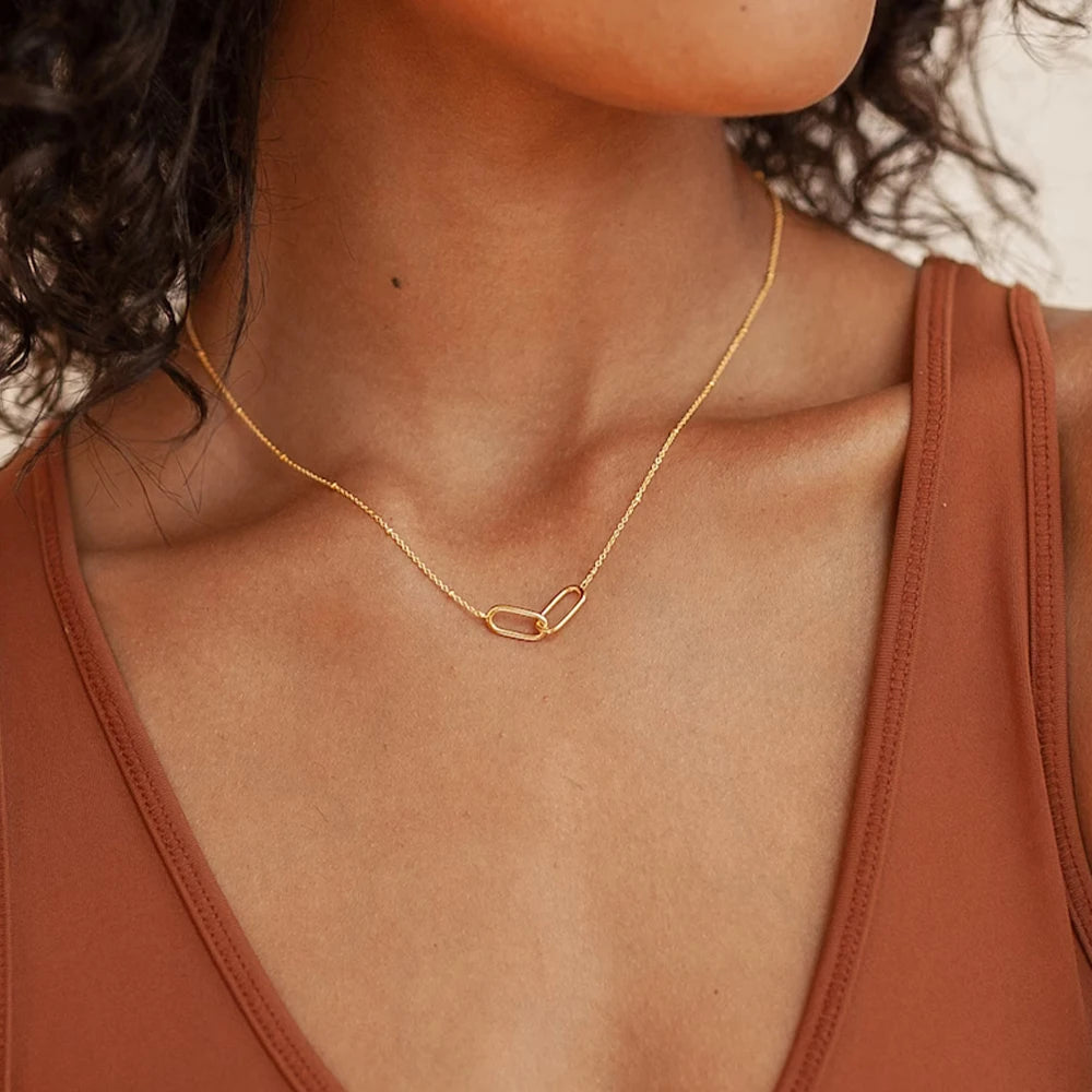 Infinity Link Paperclip Necklace