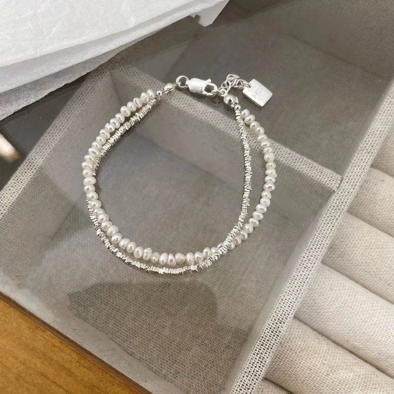 925 Pearl Layer Bracelet