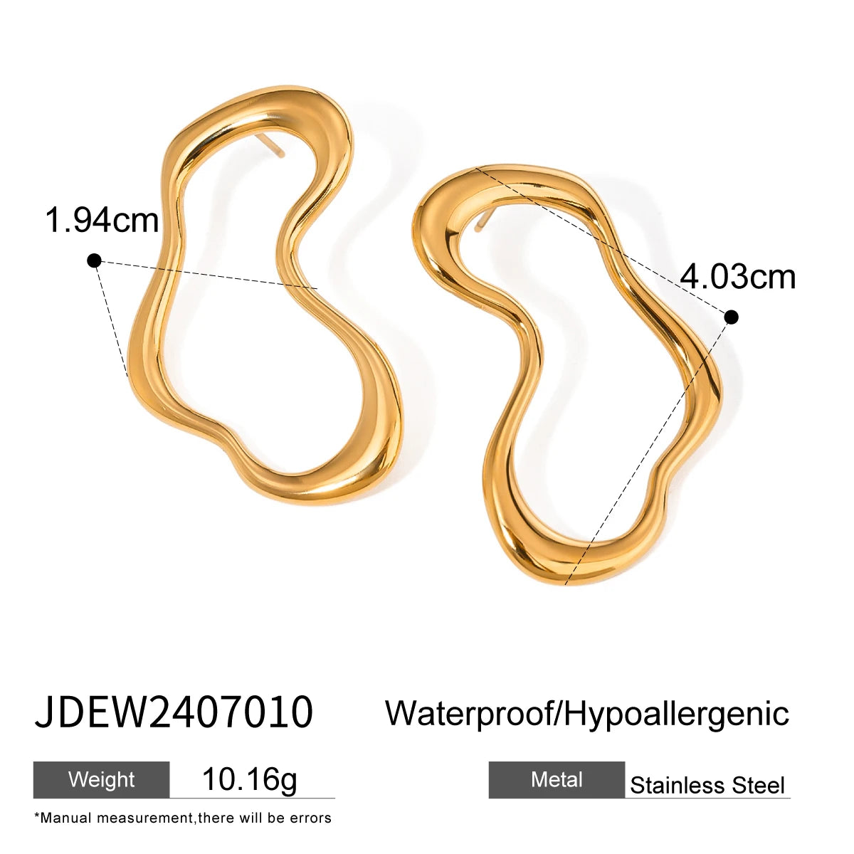 Hollow Gold Unusual Earrings