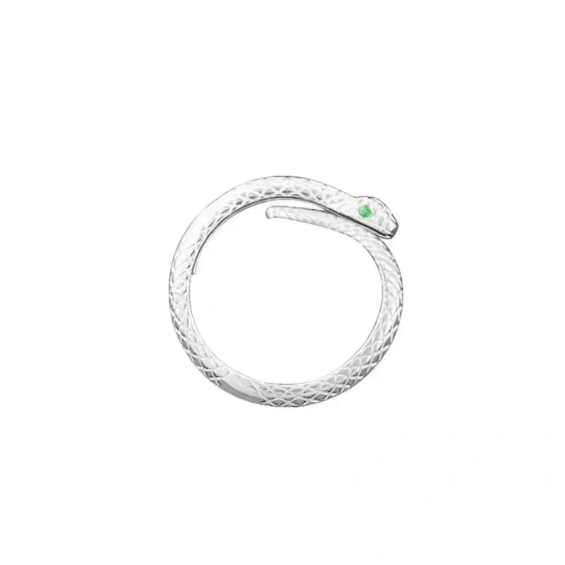 Snake Shape Silver Ring