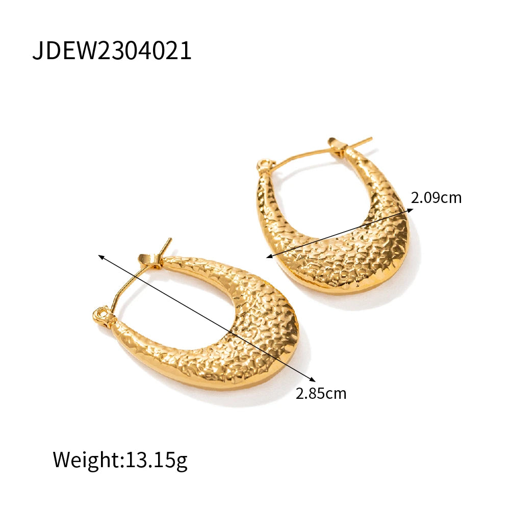 Gold Plated Lava Earrings