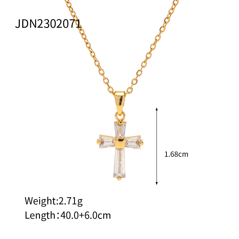 Geometric Cubic Zirconia Necklace