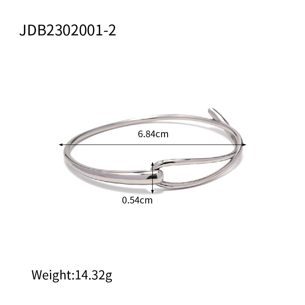 Simple Gold-Plated Stainless Bracelet