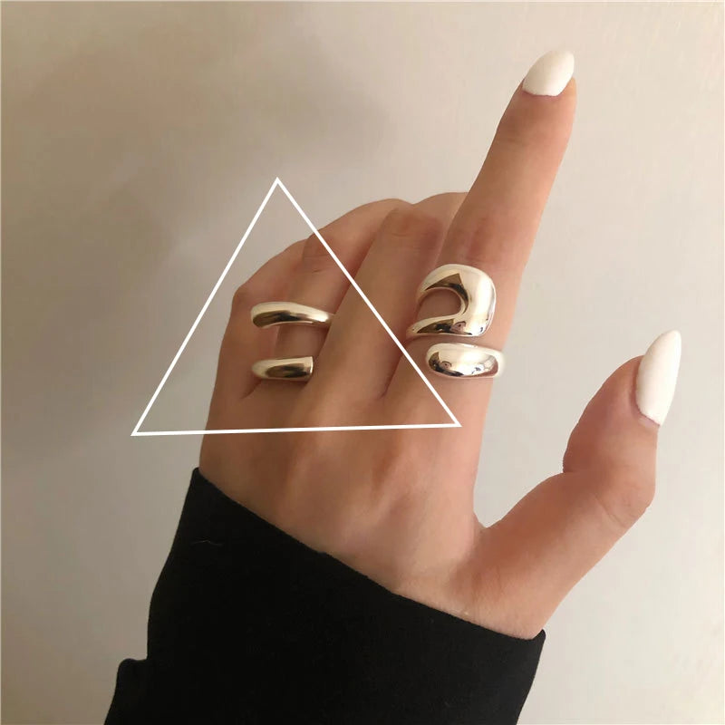 Vintage Geometric Silver Ring