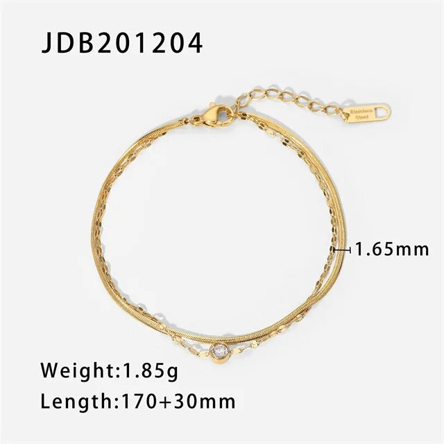 Double Layer Snake Bone Bracelet