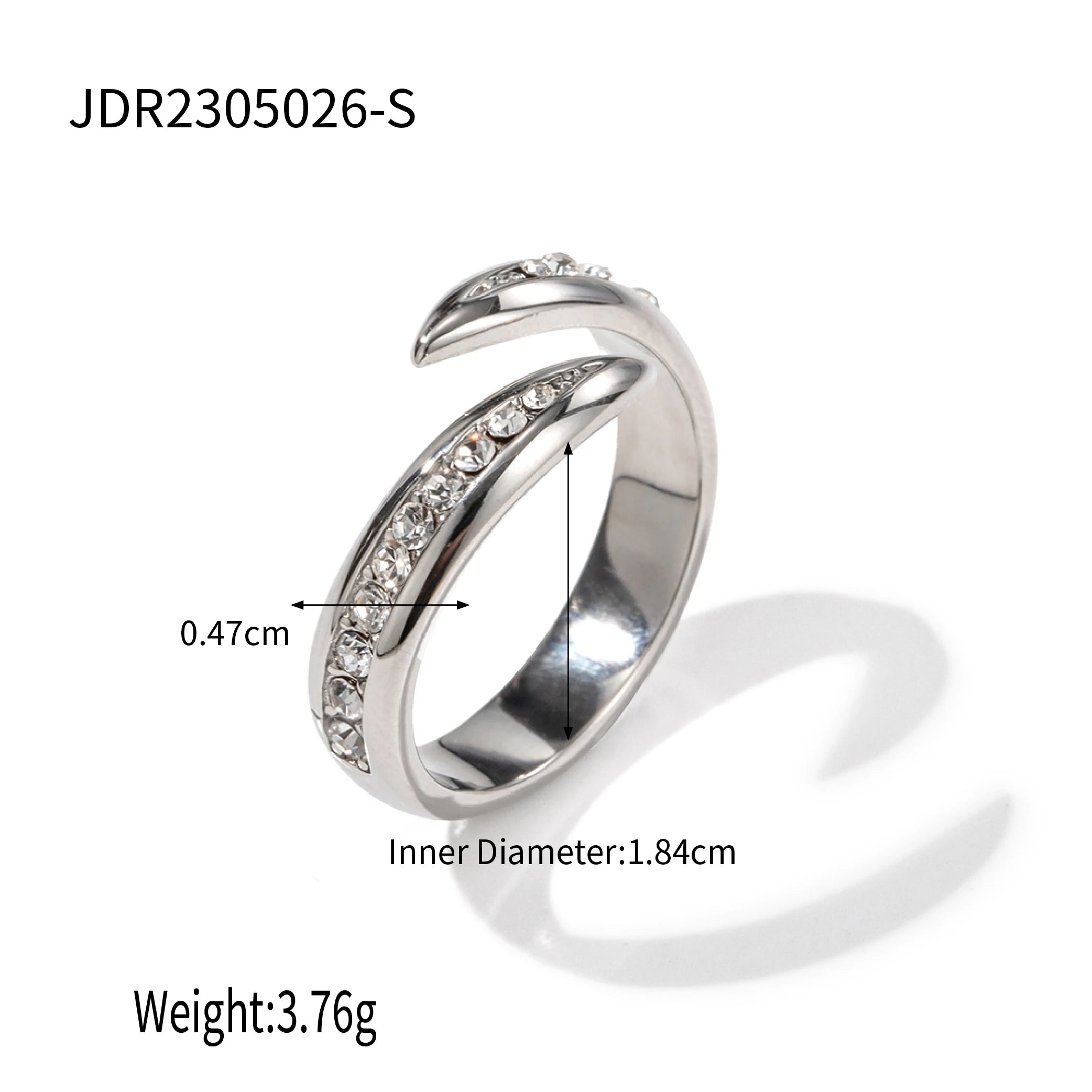 Rhinestone Open Ring